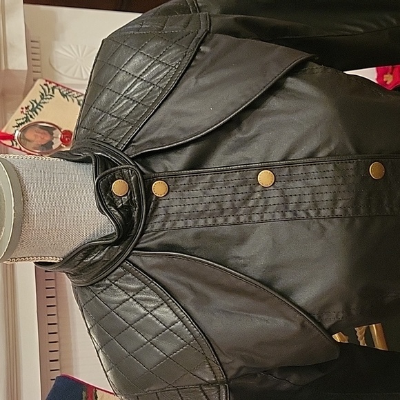 Barbour Leather and Waxed Motorcycle Jacket - Picture 2 of 11